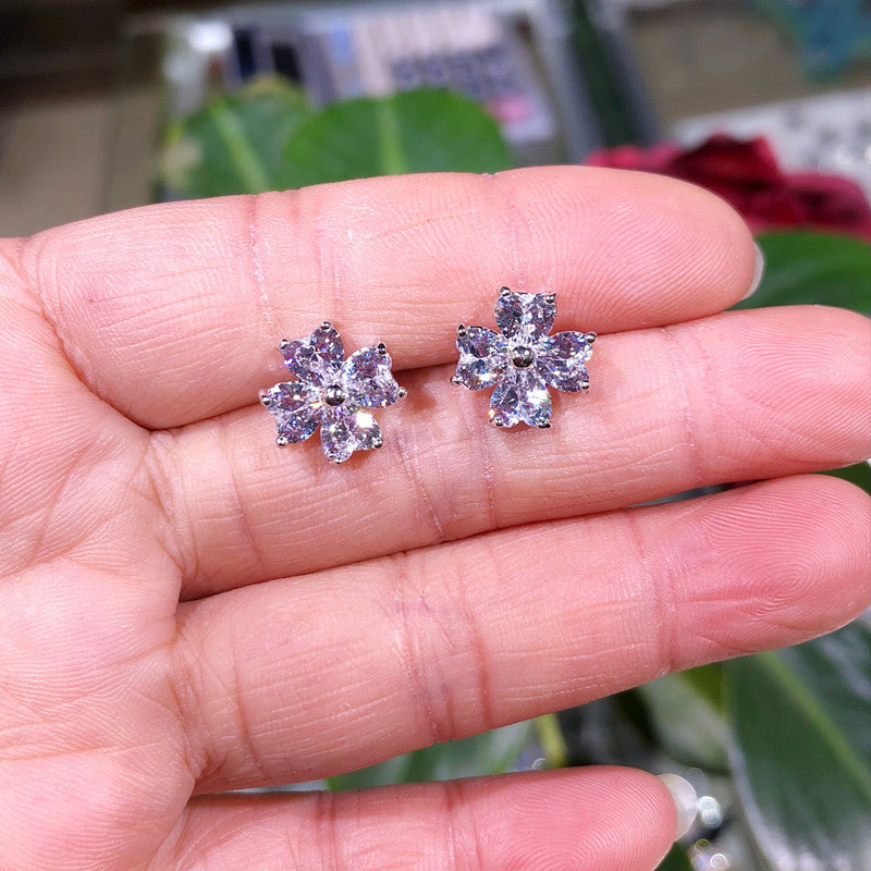 AAA Zirconia Clover Earrings