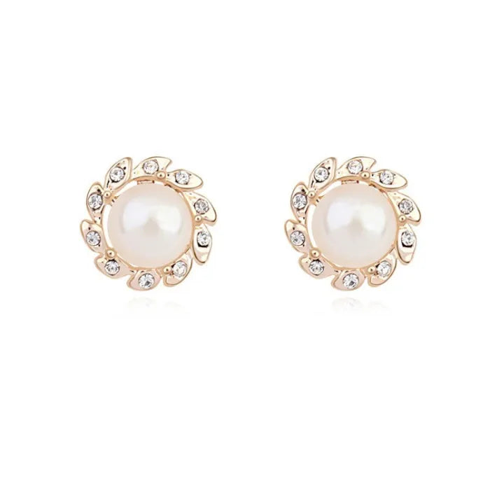 Swarovski Crystals & Pearl Earrings