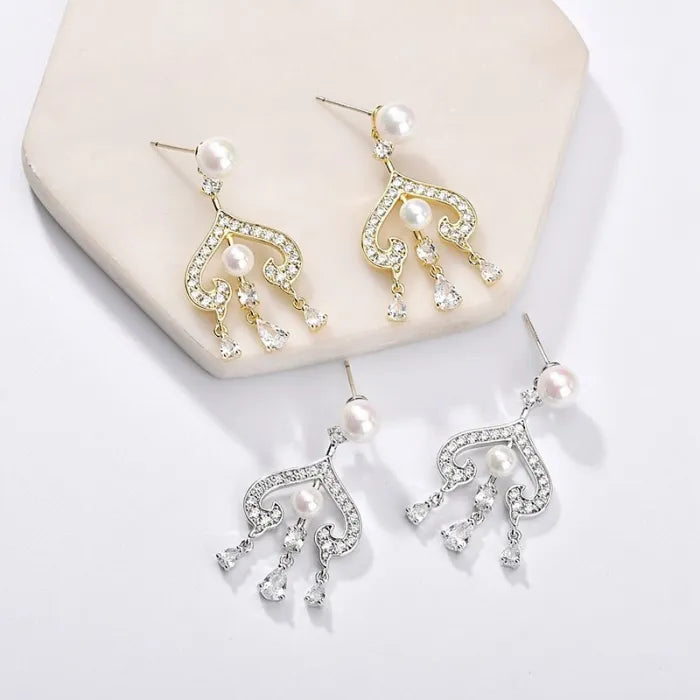 925 Sterling Silver Chandelier Earrings