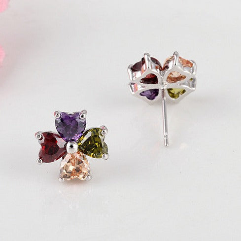 AAA Zirconia Clover Earrings