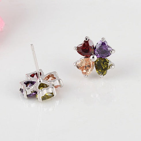 AAA Zirconia Clover Earrings