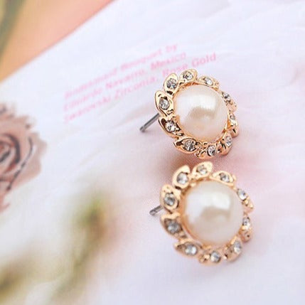 Swarovski Crystals & Pearl Earrings