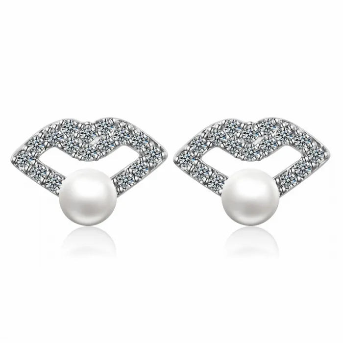 Crystal Kiss Pearl Earrings