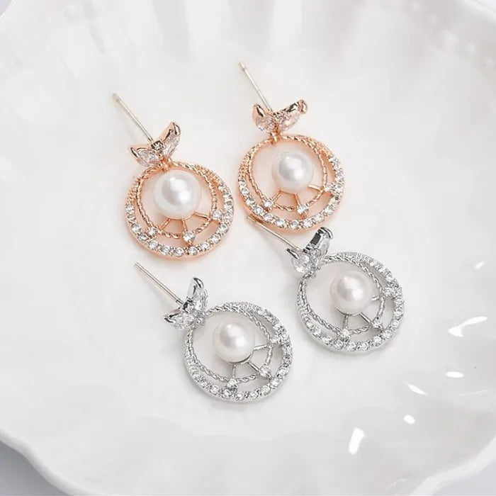 925 Sterling Silver Hollow Circle Earrings