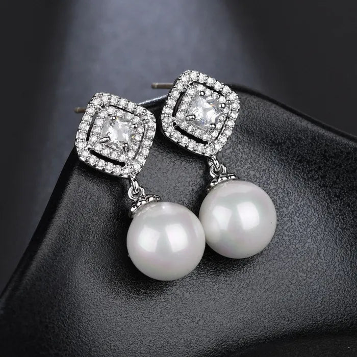 AAA Zirconia Pearl Earrings