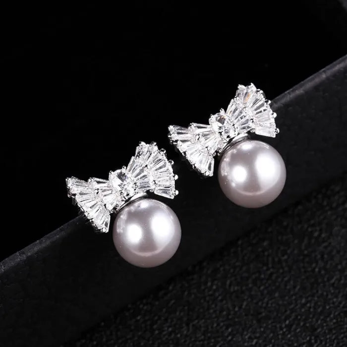925 Sterling Silver Mini Bow Earrings