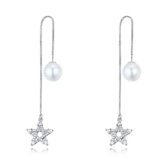 'For the Dreamer' Star & Pearl Earrings