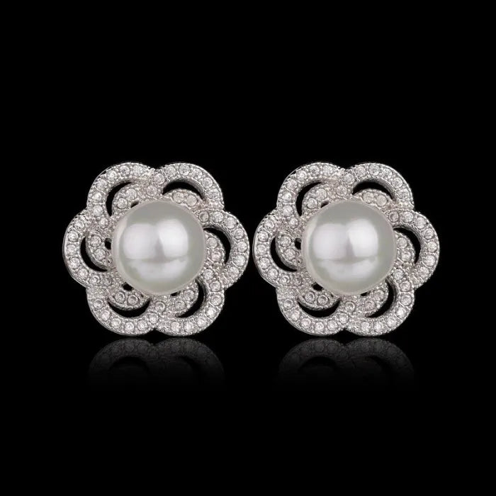 Plum Blossom & Pearl Earrings