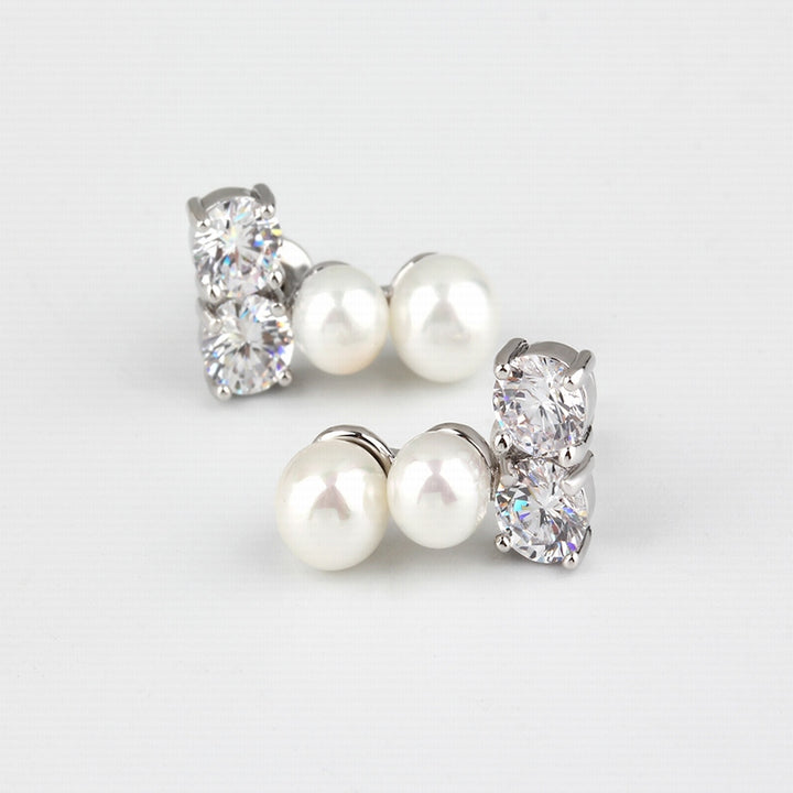Felicity Crystal & Pearl Drop Earrings