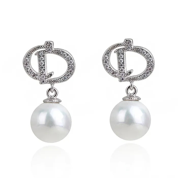 925 Sterling Silver Pearl  Earrings