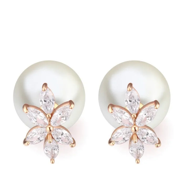 Flower & Pearl Earrings