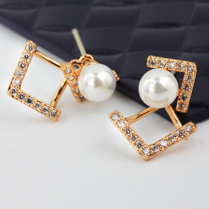 Raya Pearl & Crystal Earrings