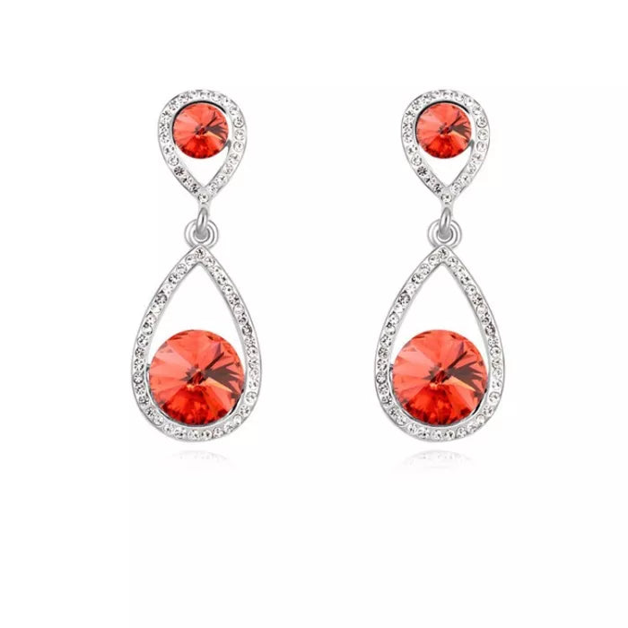 Double Crystal drop earrings