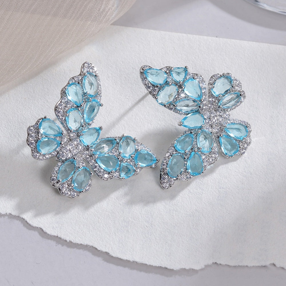 925 Sterling Silver Butterfly Earrings