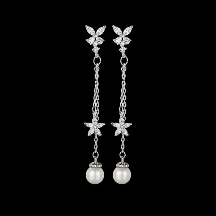 Butterfly Tassel 925 Sterling Silver Earrings