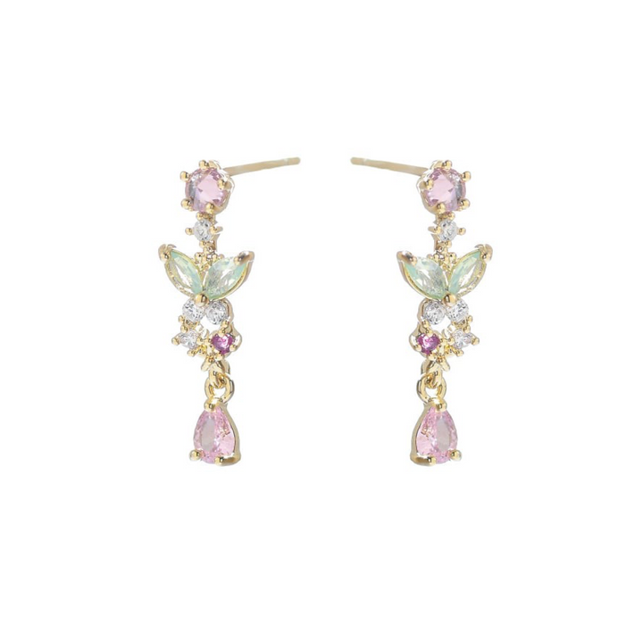 Cubic Zirconia Geometric Cute Drop Earrings