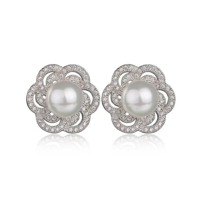 Plum Blossom & Pearl Earrings