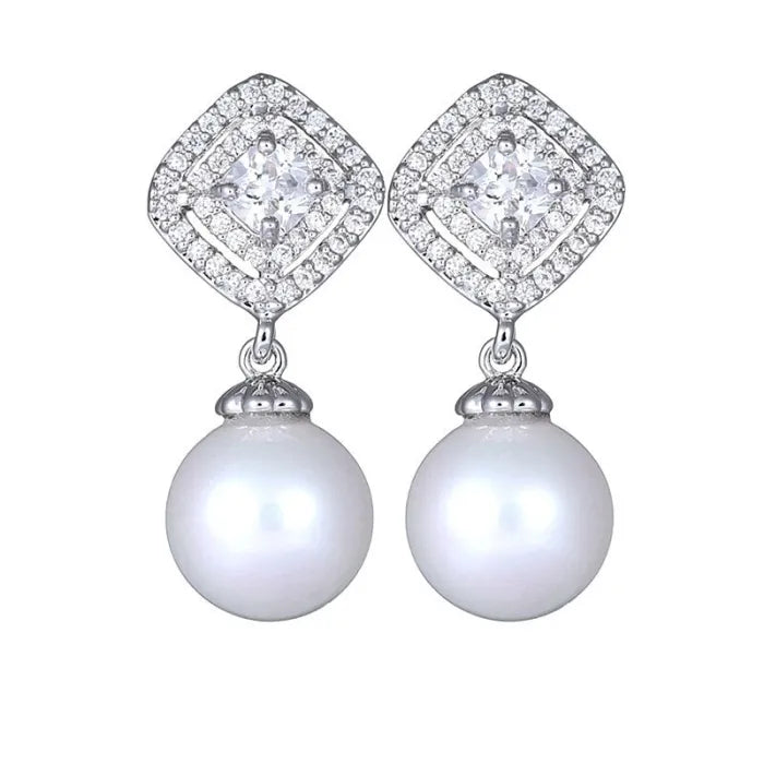 AAA Zirconia Pearl Earrings