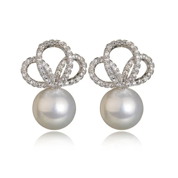 Crown & Pearl Earrings