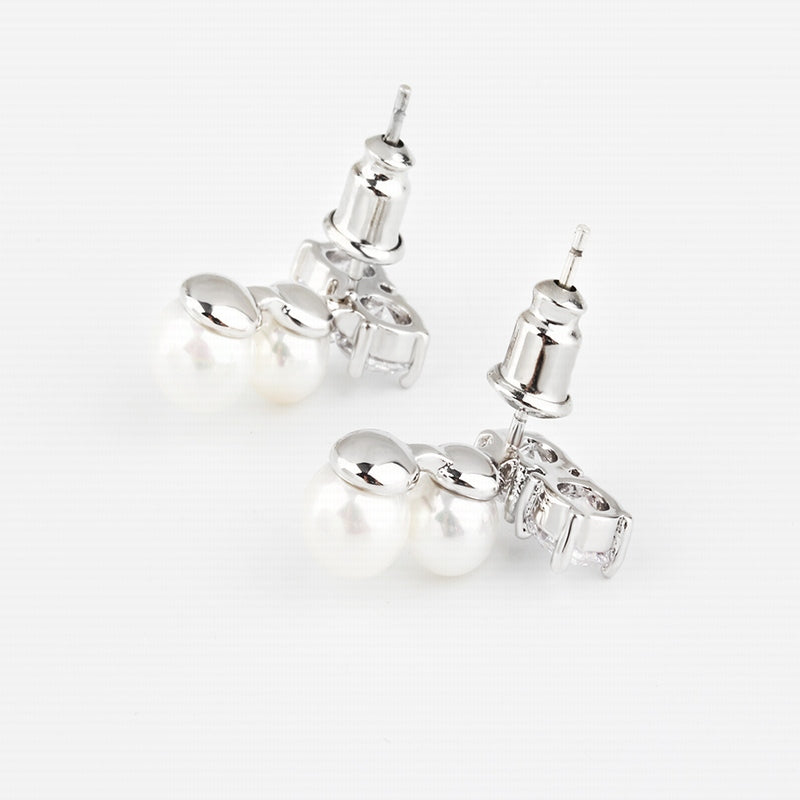 Felicity Crystal & Pearl Drop Earrings