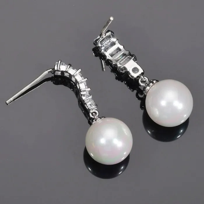 S925 Sterling Silver Descending Crystals Earrings
