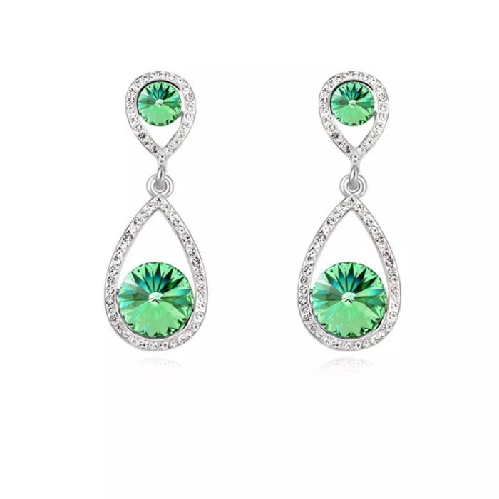 Double Crystal drop earrings