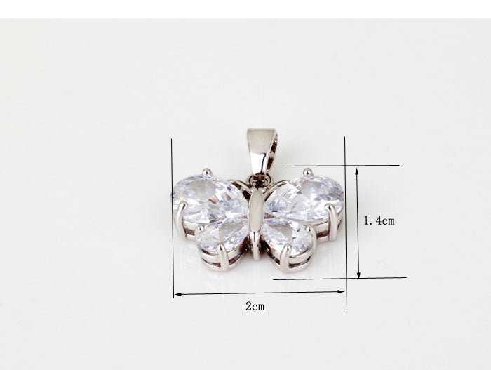 Crystal Butterfly Necklace & Earrings Set