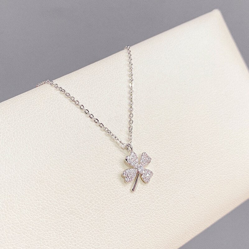 925 Sterling Silver Clover necklace