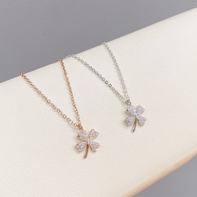 925 Sterling Silver Clover necklace