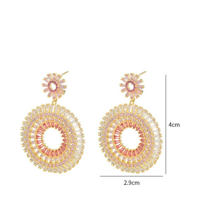 Statement high quality crystal earring gold plated