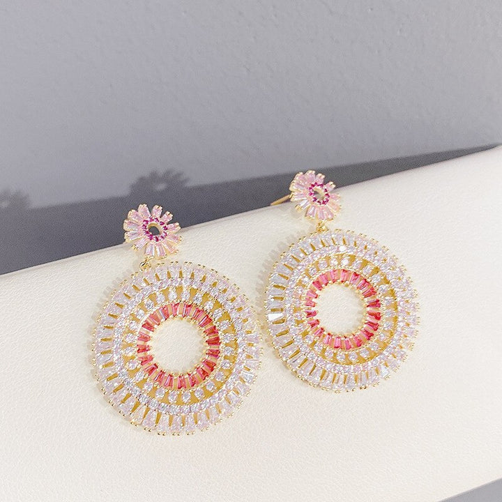 Statement high quality crystal earring gold plated